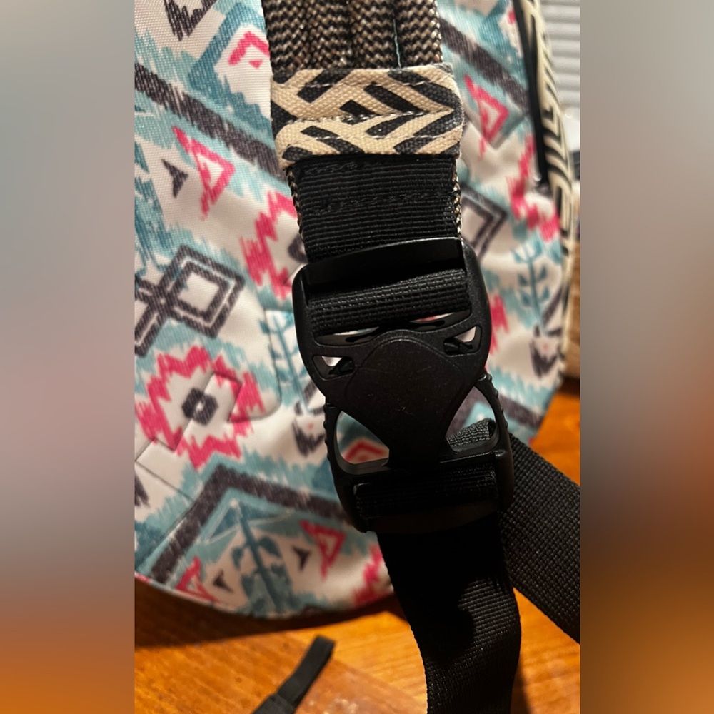 KAVU Rope Sling Bag Aztec Southwestern Geometric Print Crossbody Backpack NWOT - Picture 8 of 16